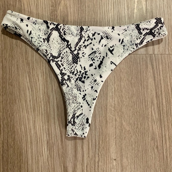 Snakeskin Print Bikini Bottom - Picture 2 of 3